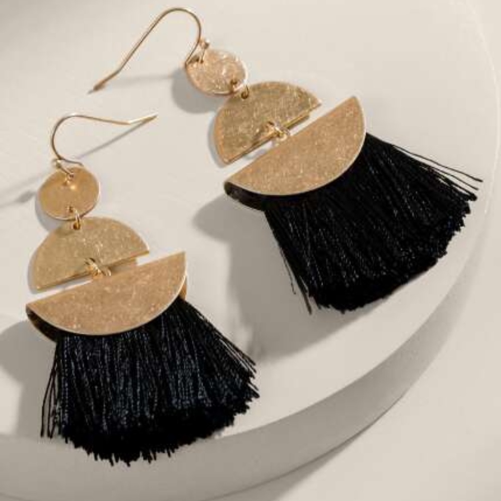 Tasseled Shape Drop Earrings